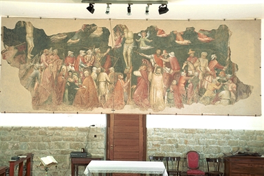 Crocifissione di Cristo e donatore della famiglia Varano